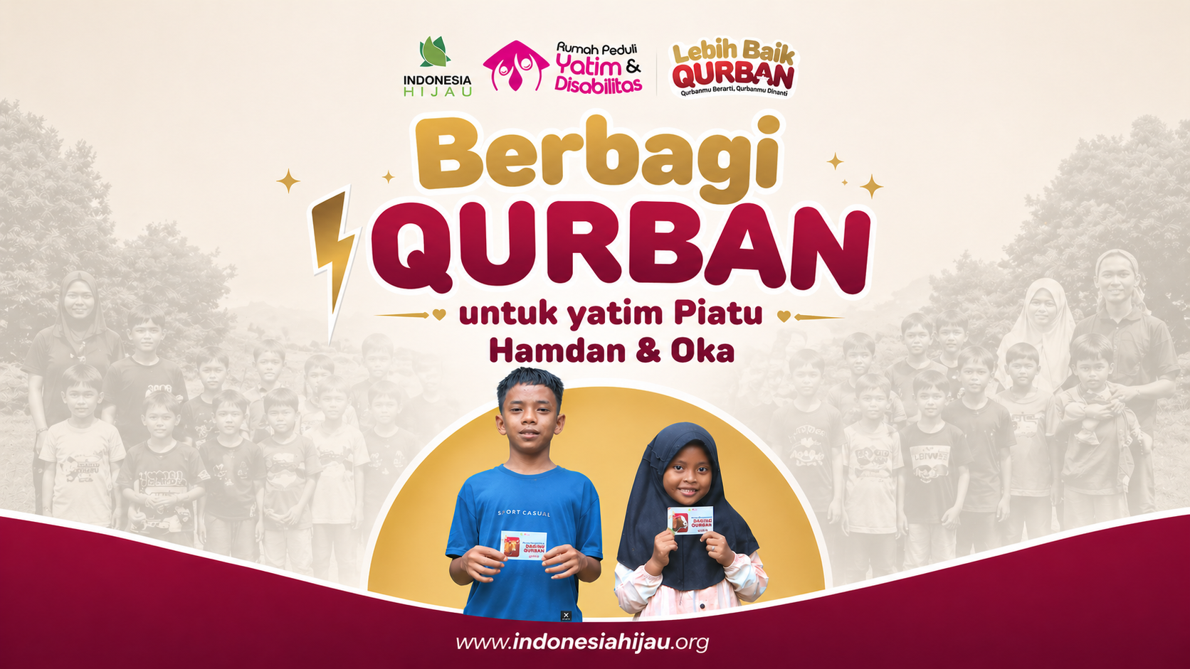 Berbagi Qurban untuk Yatim Piatu Hamdan & Oka