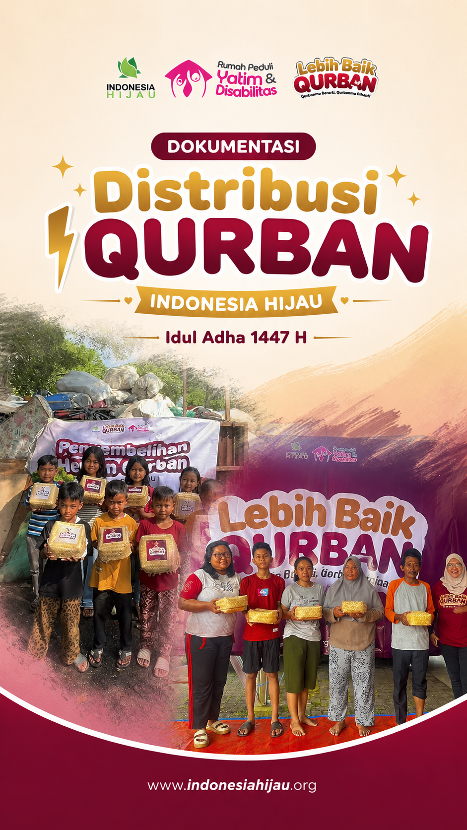 Dokumentasi Distribusi Qurban Indonesia Hijau – Idul Adha 1447 H